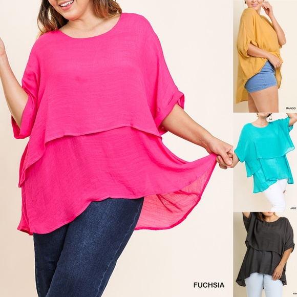 NEW! Jade Umgee Layered Tunic Top - Picture 4 of 5